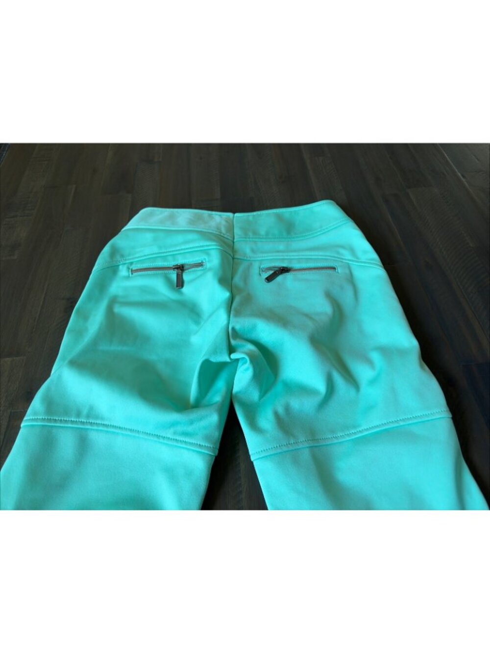 Athleta Zipper Detail Softshell Ski Pants Mint Green Size 2 Petite - Picture 5 of 6